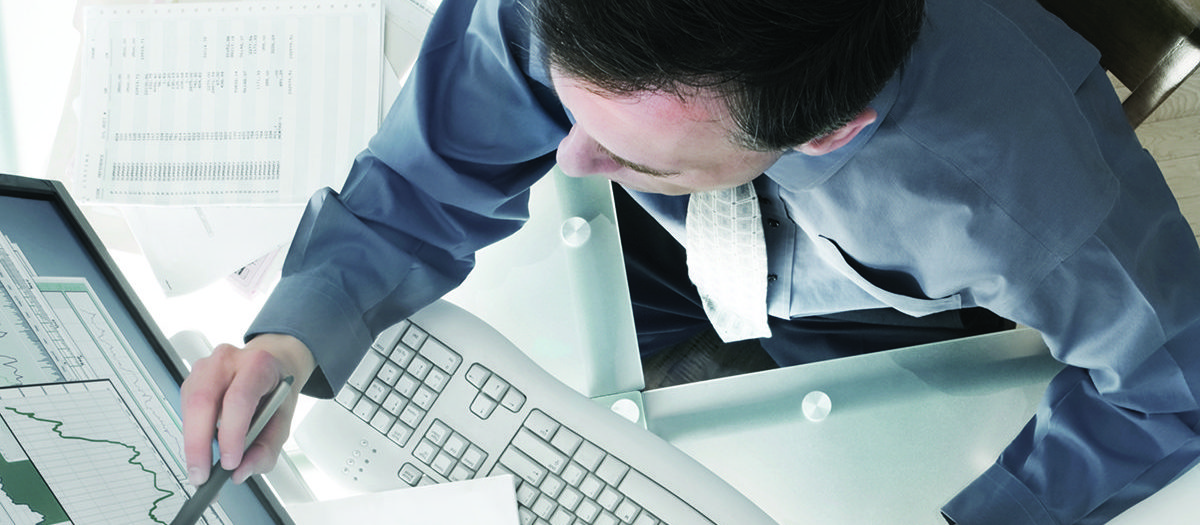 Businessman and Computer